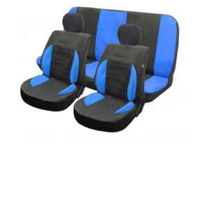 כיסוי מושבים - אמילי 8 חלקים כחול שחור